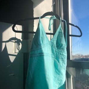 american eagle sky blue halter